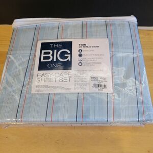 Twin 3-Piece Sheet Set Blue Stripe